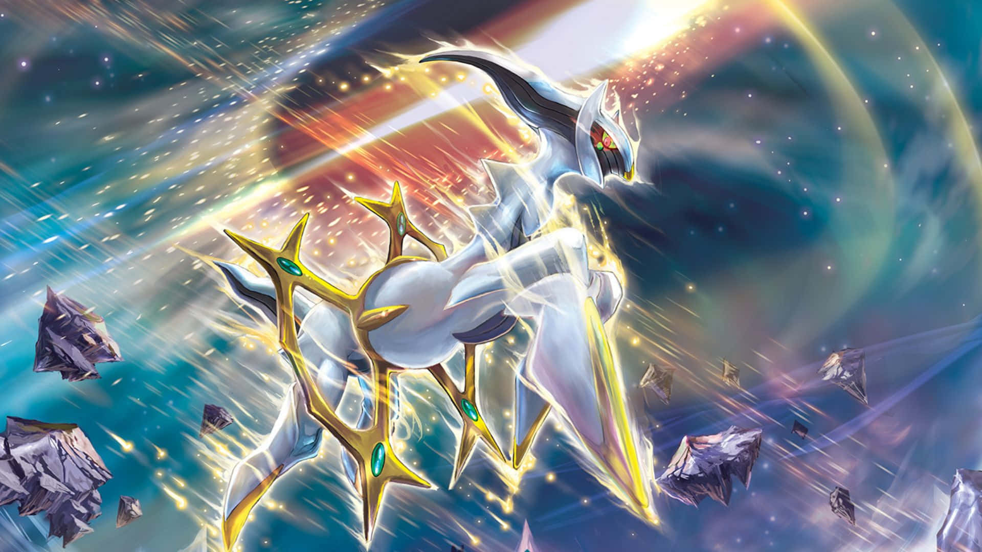 Arceus, the Original One, ringed in gold