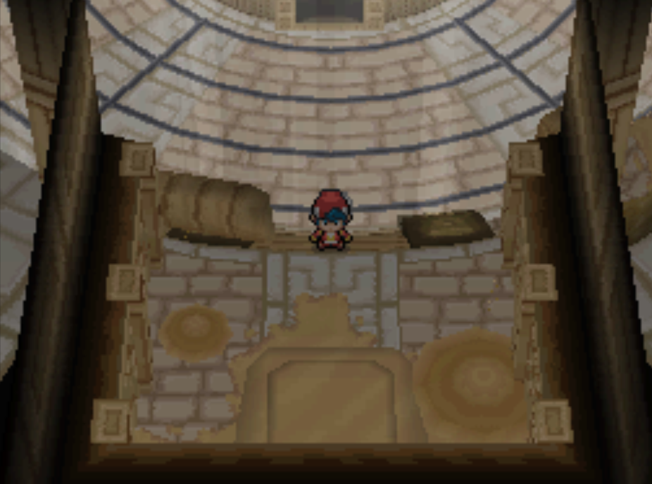 Goal state — in-game screenshot taken at Sun Palace — ladder in place, the way open below